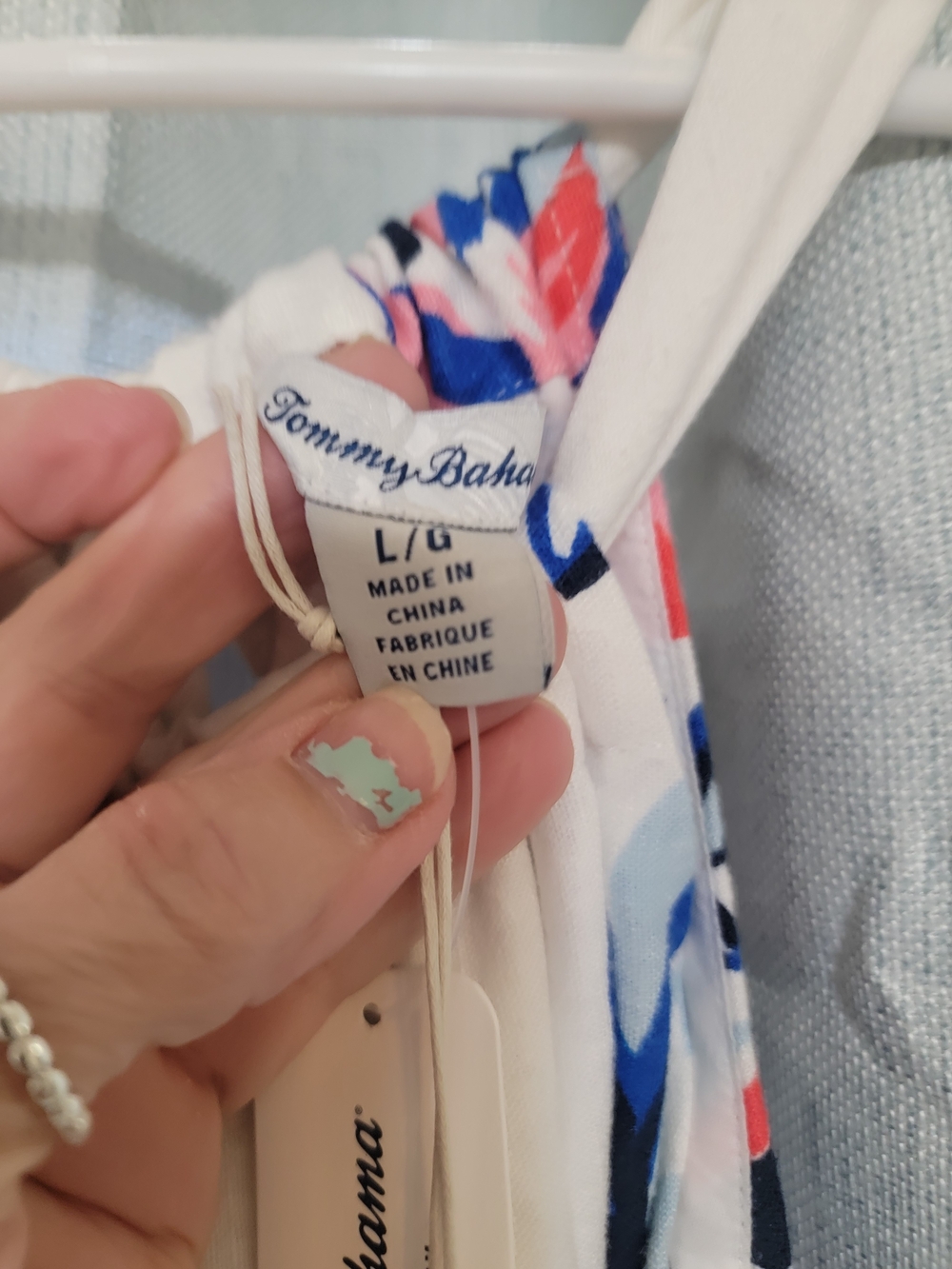 Tommy Bahama Dress Me Tigre Linen Blend Ivory Multicolor Floral Halter NWT - Picture 3 of 6